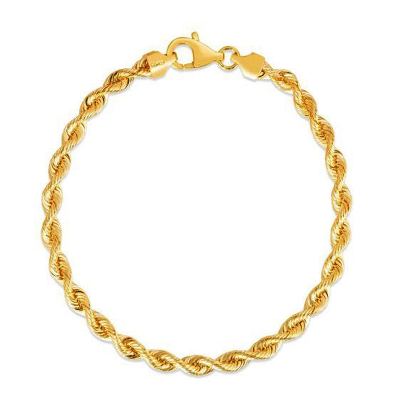 Bids.com Silk Rope Chain Bracelet in 14k Yellow Gold  (4.30 mm) Bracelets