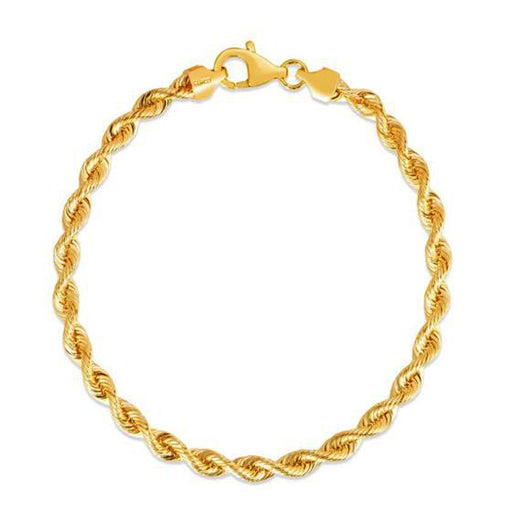 Bids.com Silk Rope Chain Bracelet in 14k Yellow Gold  (4.30 mm) Bracelets