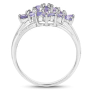 Bids.com 1.61 Carat Genuine Tanzanite .925 Sterling Silver Ring Rings