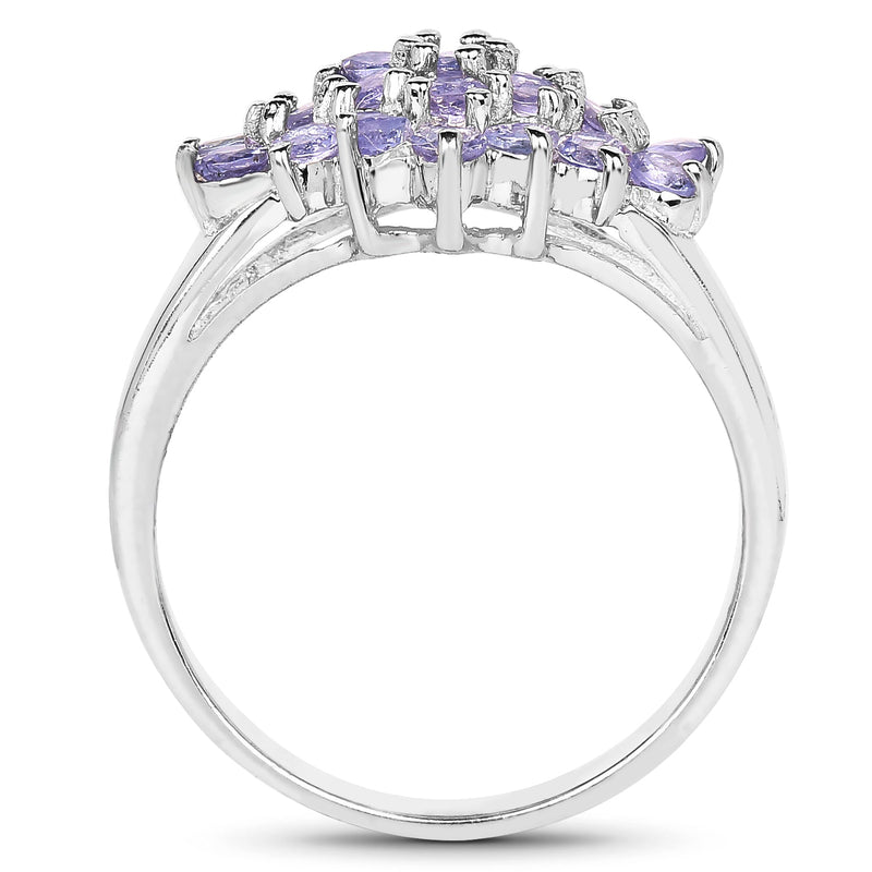 Bids.com 1.61 Carat Genuine Tanzanite .925 Sterling Silver Ring Rings
