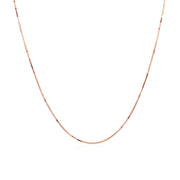 Bids.com 14k Rose Gold Classic Box Chain 0.6mm Necklaces