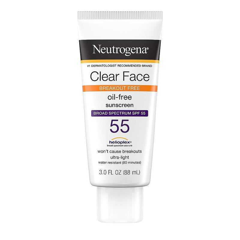 Neutrogena Neutrogena Clear Face Liquid Lotion Sunscreen For Acne-Prone Skin, Broad Spectrum SPF 50 UVA/UVB Protection, Oil-, Fragrance- & Oxybenzone-Free Facial Sunscreen, Non-Comedogenic, 3 Fl. Oz Sunscreen