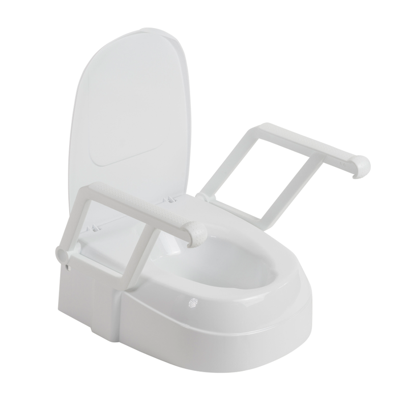 Drive Medical Drive Medical PreserveTech Universal Raised Toilet Seat Bath & Body White Smoke