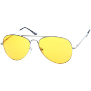zeroUV Retro Metal Color Tinted Lens Aviator Sunglasses 8405 59mm Sunglasses