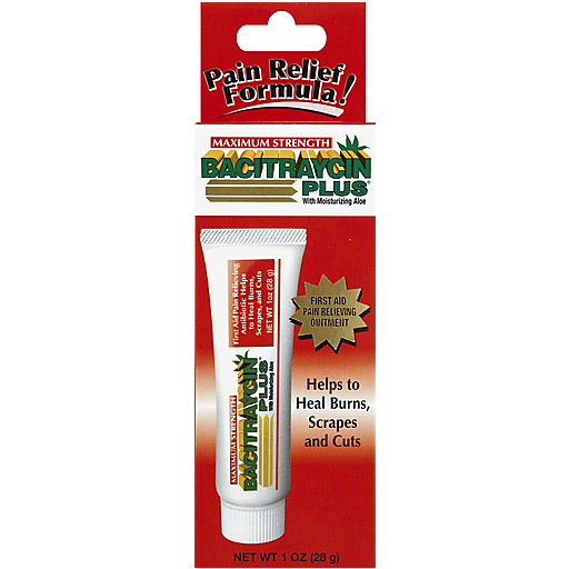 Bacitraycin Plus Bacitraycin Plus First Aid Pain Reliever, Maximum Strength, Ointment 1 Oz First Aid