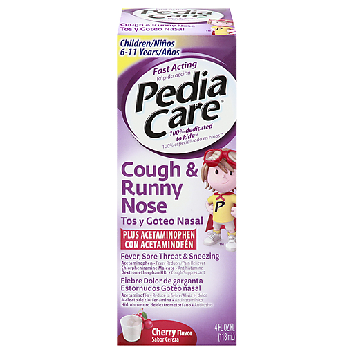 Pediacare Pediacare Cherry Flavor Cough & Runny Nose 4 Oz Personal Care Thistle