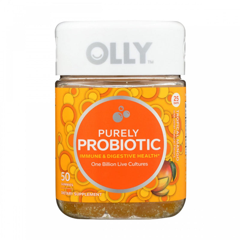 Olly Olly Chewable Probiotic Supplement Gummy - Tropical Mango Vitamins & Supplements White Smoke