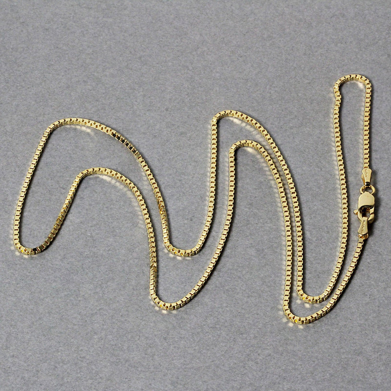 Bids.com 14k Yellow Gold Classic Box Chain 1.1mm Necklaces