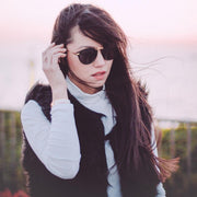 zeroUV Vintage Steampunk Inspired Round Horned Rim Frame Sunglasses 8591 Sunglasses