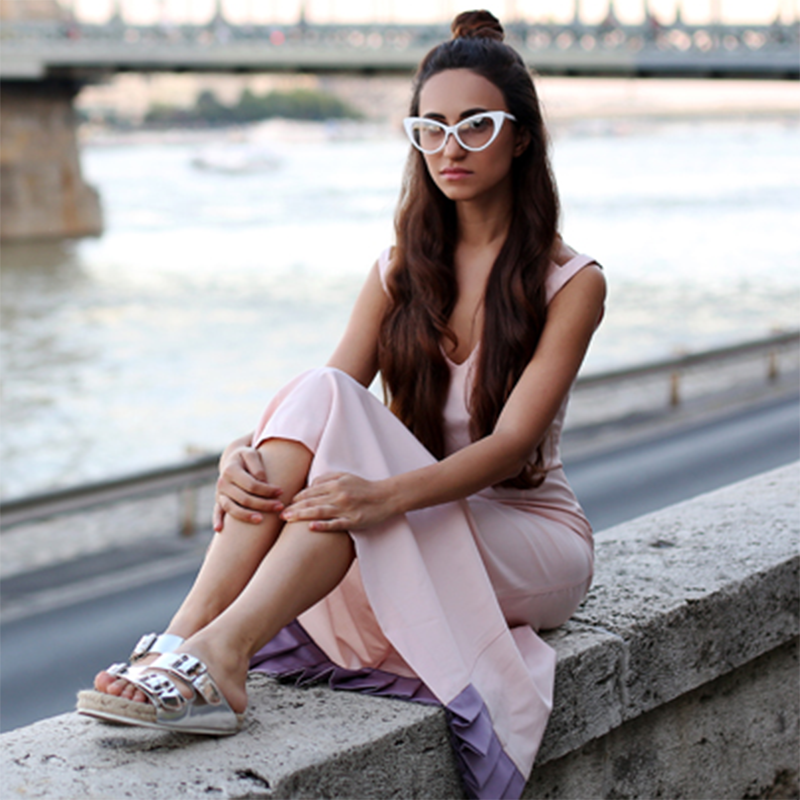 zeroUV 1950's Vintage Mod Fashion Cat Eye Clear Lens Glasses 8435 Glasses