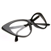 zeroUV 1950's Vintage Mod Fashion Cat Eye Clear Lens Glasses 8435 Glasses