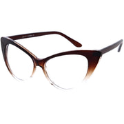 zeroUV 1950's Vintage Mod Fashion Cat Eye Clear Lens Glasses 8435 Glasses