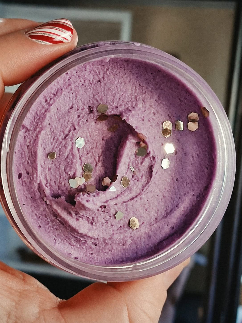 Sparkling Wildflower LLC. Whipped Soap Bath Rosy Brown cashmere + plum