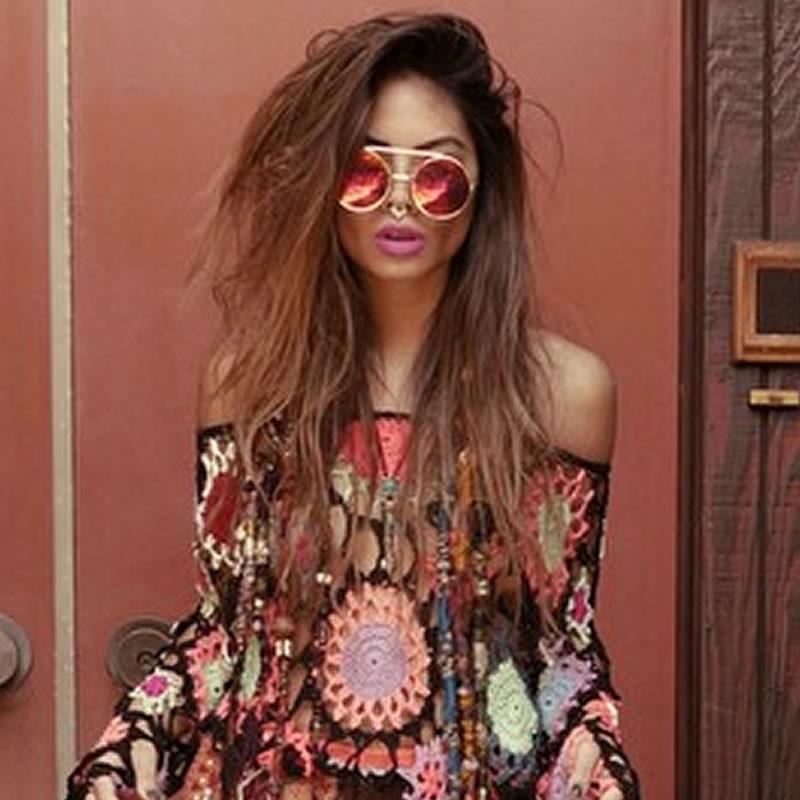 zeroUV Retro Round Steampunk Mirrored Lens Flip Up Sunglasses 8966 Sunglasses