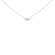 Bids.com 14K White Gold 1/2 Cttw Marquise Lab-Grown Diamond East West Solitaire 18" Pendant Necklace (F-G Color, VS2-SI1 Clarity) Necklaces