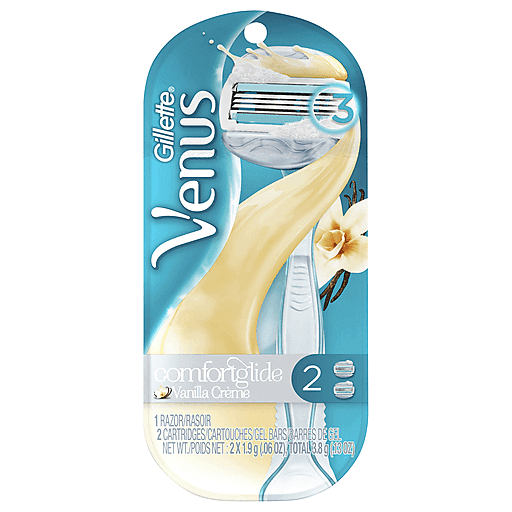 Gillette Gillette Venus Comfort Glide Vanilla Crème Razor And 2 Cartridges Razors & Razor Blades