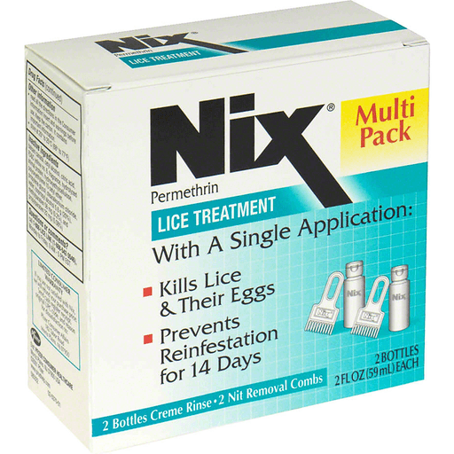 Nix Nix Creme Rinse Lice Treatment With Nit Removal Comb, Multi Pack Personal Care