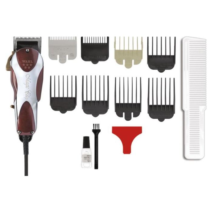 Wahl Professional 5 Star Series Magic Clip Model No #8451 & Hero Trimmer Model No #8991 & Shaver Shaper Model No #8061-100 + Water Spray & Fade Brush & Neck Duster Combo Set