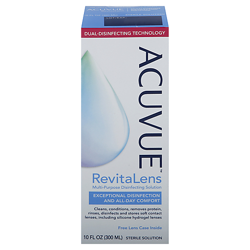 ACUVUE RevitaLens Acuvue RevitaLens Multi-Purpose Disinfecting Solution 10 Oz Personal Care Light Gray