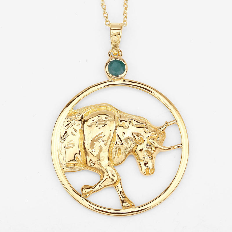 Bids.com 0.23 Carat Genuine Emerald .925 Sterling Silver Pendant Pendants