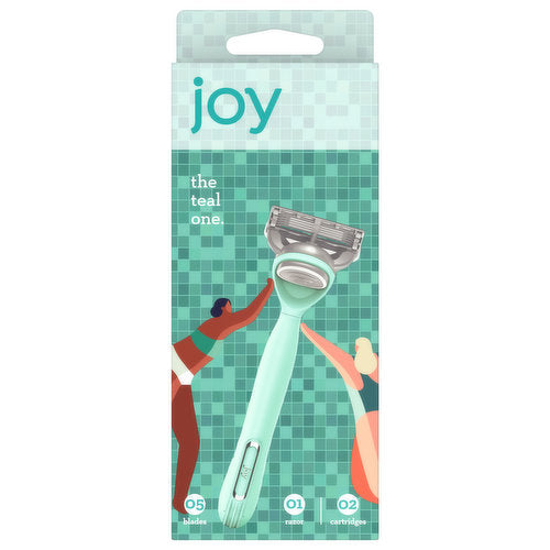 Joy Joy Razor, 5 Blades, The Real One Personal Care Cadet Blue