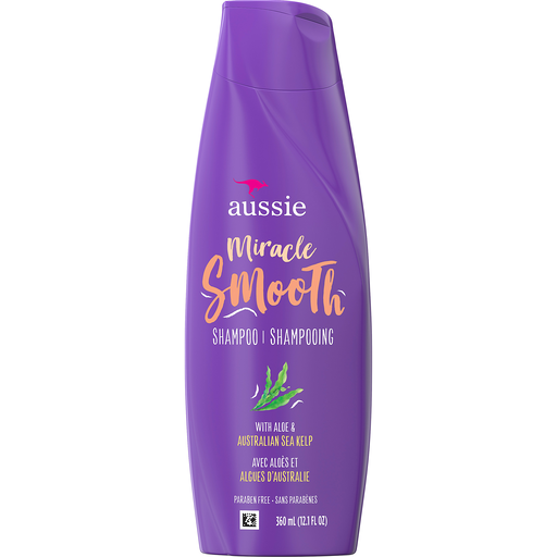 Aussie Aussie For Frizzy Hair – Paraben-Free Miracle Smooth Shampoo W/ Aloe & Kelp, 12.1 Fl Oz Shampoo Slate Blue