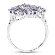 Bids.com 2.27 Carat Genuine Tanzanite .925 Sterling Silver Ring Rings