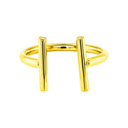 Bids.com 14k Yellow Gold Open Ring with Bars Rings