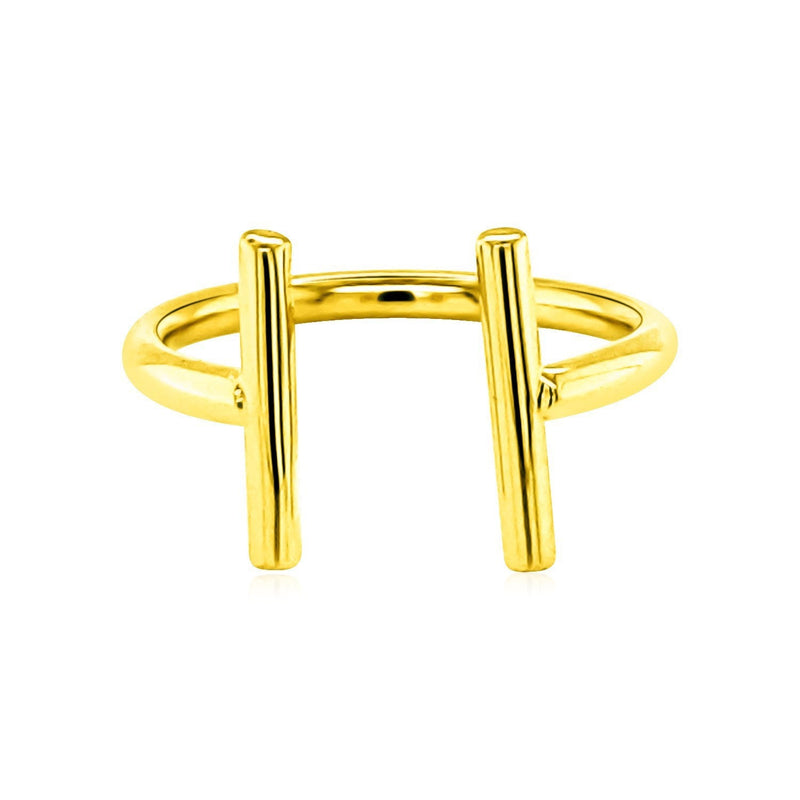 Bids.com 14k Yellow Gold Open Ring with Bars Rings