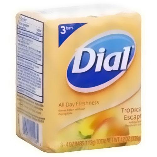Dial Dial Deodorant Soap, Antibacterial, Tropical Escape Bar Soap