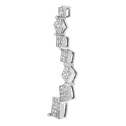Bids.com 10K White Gold 1 cttw Diamond Snake Curved Pendant Necklace (H-I, I1-I2) Necklaces