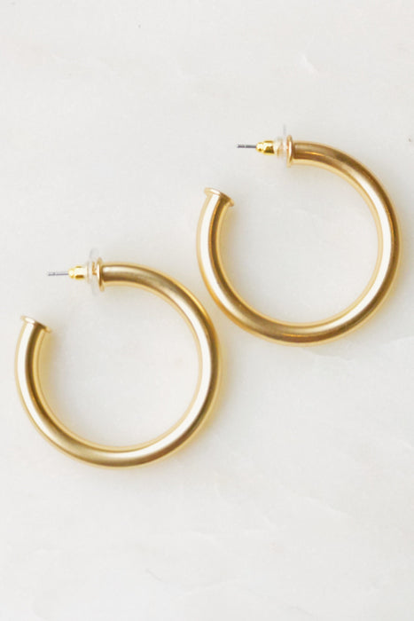 Upper Class Taste Hoop Earrings, Small Gold