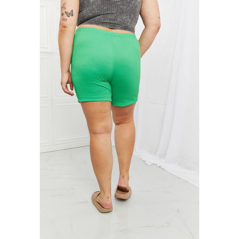 Blumin Apparel Too Good Ribbed Shorts in Green