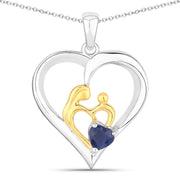 Bids.com 0.50 Carat Genuine Blue Sapphire .925 Sterling Silver Pendant Pendants