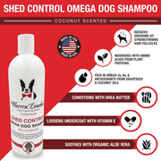 Warren London Shed Control Shampoo for Dogs - Professional Size Dog Shampoo