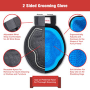 Warren London 2 in 1 Pet Grooming Glove for Dogs & Cats - Double Sided Pet Grooming Supplies