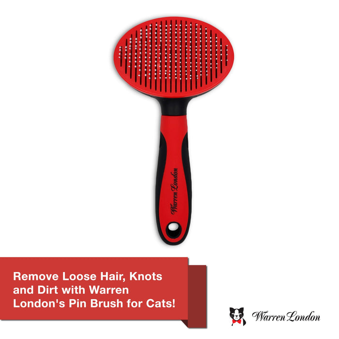 Warren London - Warren London - Cat De-Tangling Pin Brush for Grooming & Shedding