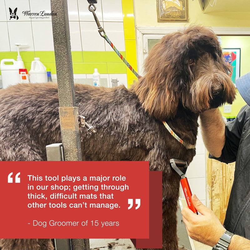 Warren London Dematting Rake Brush for Dogs and Cats Pet Combs & Brushes