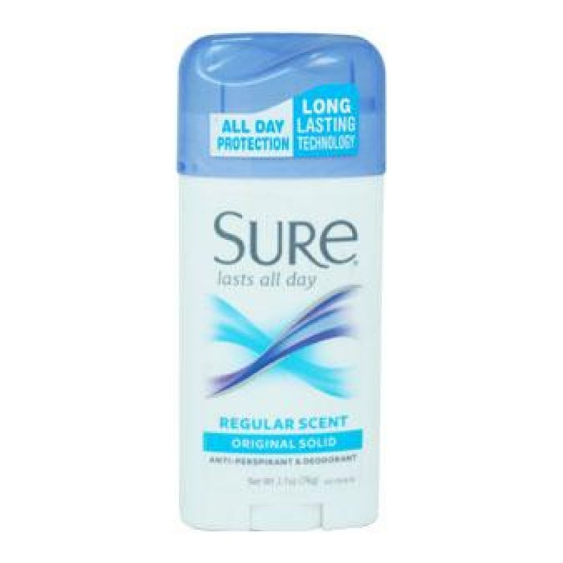 Sure Sure Original Solid Regular Antiperspirant & Deodorant 2.7 Oz Tube Deodorant