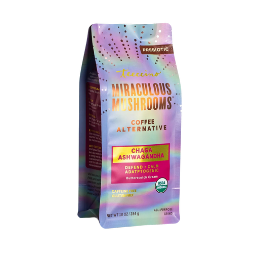 Teeccino Chaga Ashwagandha Butterscotch Cream Mushroom Herbal Coffee Herbal Coffee