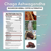Teeccino Chaga Ashwagandha Butterscotch Cream Mushroom Herbal Coffee Herbal Coffee