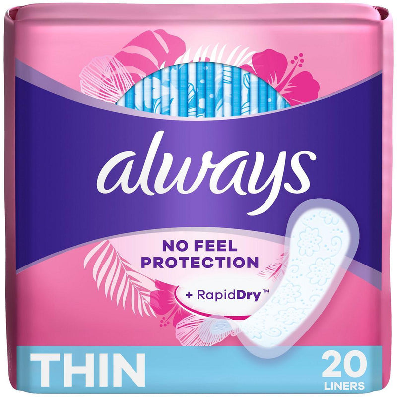 Always Always Thin Daily Panty Liners Regular 20/Pack Health & Beauty Dark Slate Blue