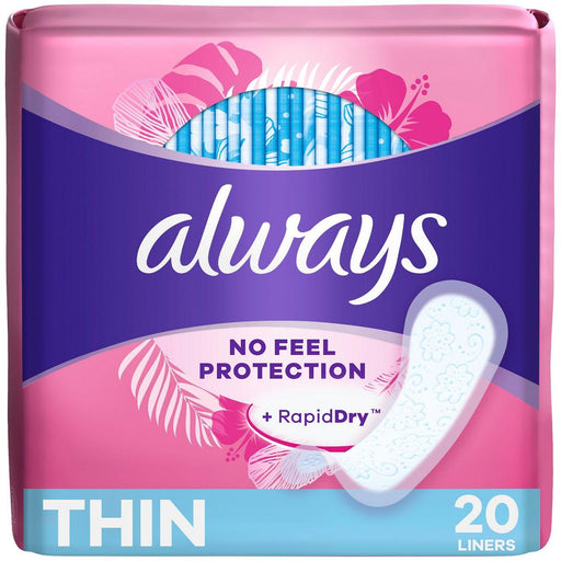 Always Always Thin Daily Panty Liners Regular 20/Pack Health & Beauty Dark Slate Blue