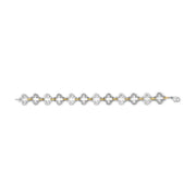 Bids.com .925 Two-tone Sterling Silver 1/10 Cttw Natural Round Diamond Fashion Tennis Bracelet (I-J Color, I1-I2 Clarity) - 7" Bracelets