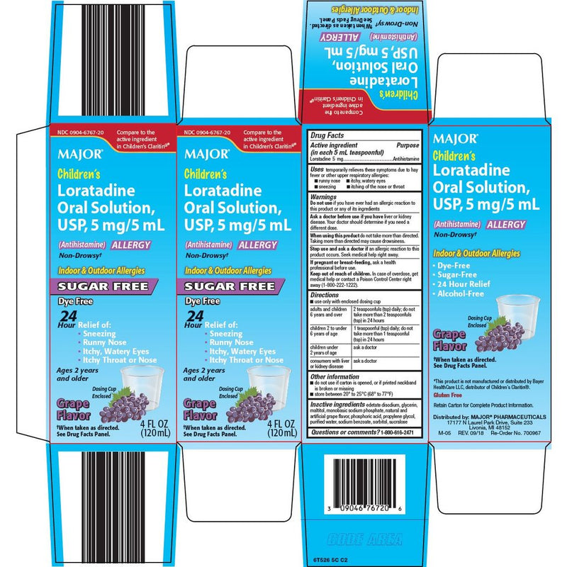 Major Major® Children's Loratadine Oral Solution – 5 mg/5 mL (120 mL) Medicine & Drugs