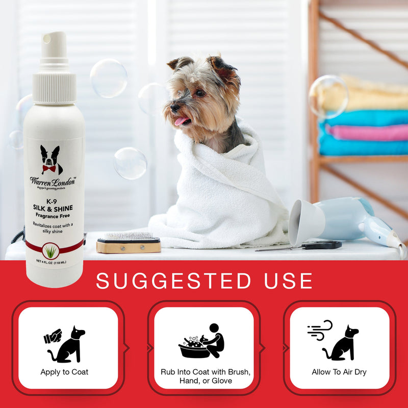 Warren London K9 Silk & Shine - Revitalize and Shines the Coat Spa Product