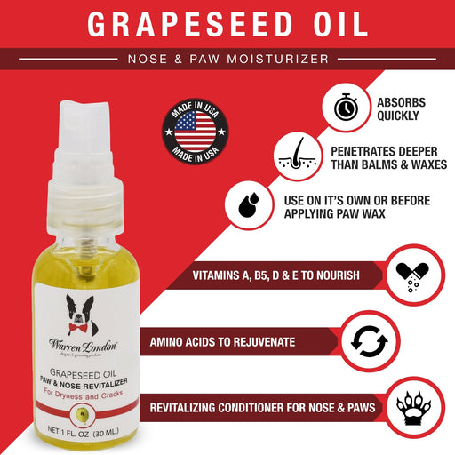 Warren London Grapeseed Oil Paw and Nose Revitalizer - Professional Size Spa Product