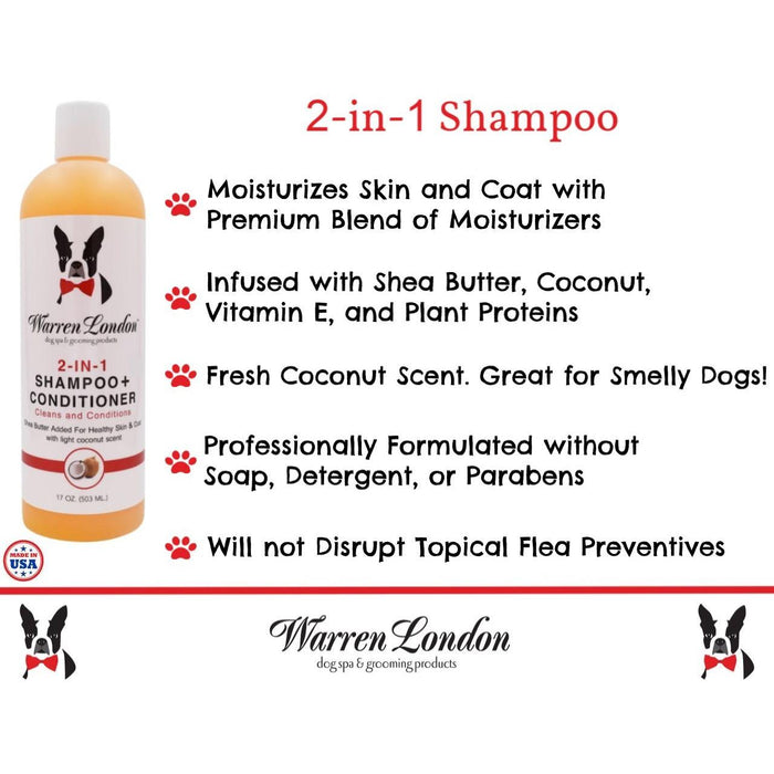 Warren London - Warren London - 2-in-1 Shampoo + Conditioner - Coconut Scented - Professional Size