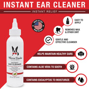Warren London Instant Ear Cleaner For Dogs 4 oz or 12 oz - Removes Wax and Odor Spa Product