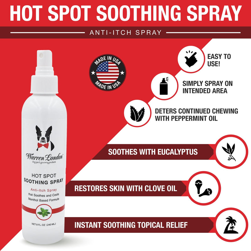 Warren London Hot Spot Soothing Spray - Professional Size Grooming Size Product